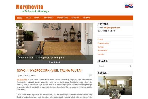 marghevita.com site used Corkweb