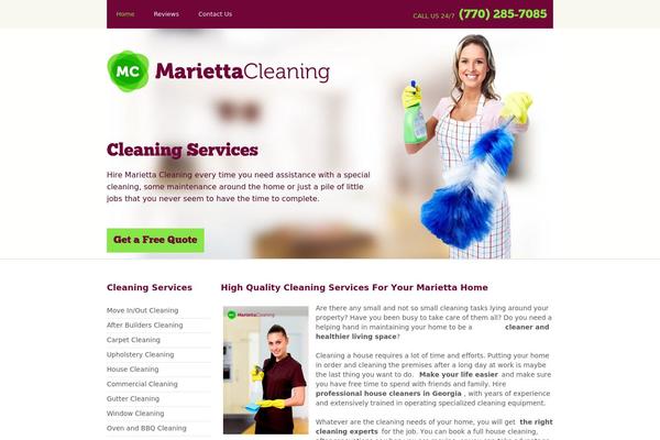 Handyman theme site design template sample