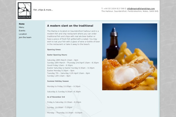 Marina theme site design template sample