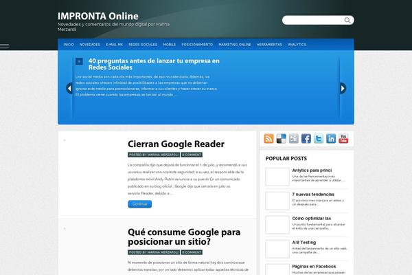 Site using Social Slider plugin