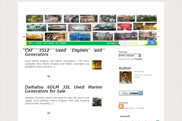 marine-engines.in site used Baba