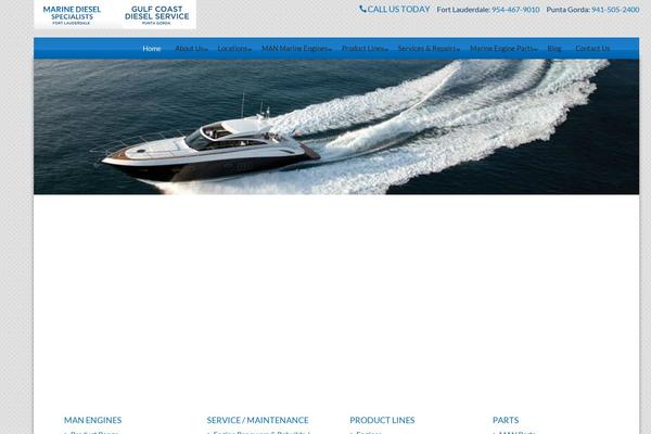 Marine theme site design template sample