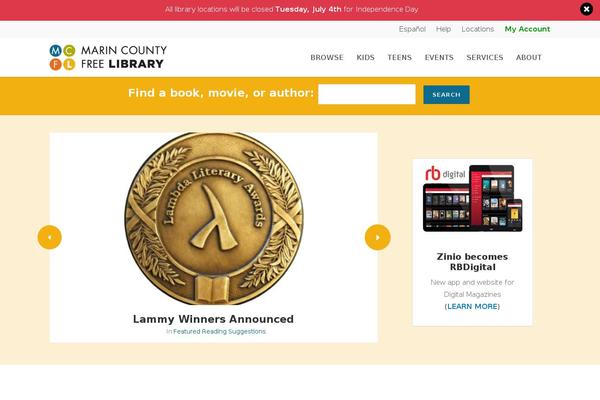 Bibliocommons theme site design template sample