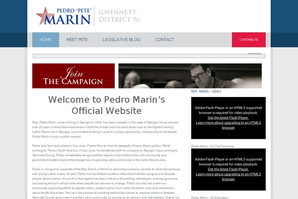 Politician theme site design template sample