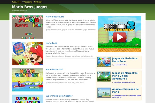 mariobrosjuegos.mx site used Estandardevideos
