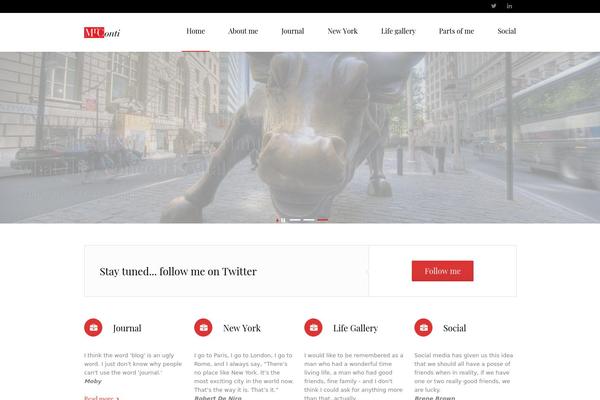 Site using Wordpress-social-stream plugin