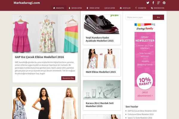 Pinstagram theme site design template sample