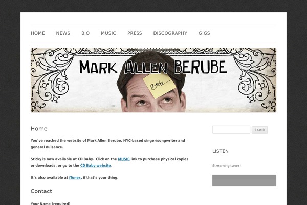 Site using Gigs Calendar plugin