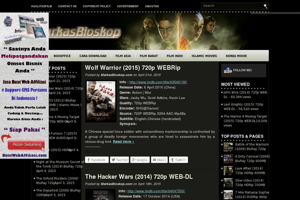 markasbioskop.com site used Moviestime
