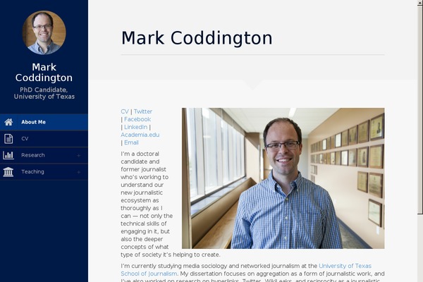 markcoddington.com site used Faculty