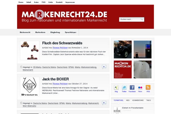 Site using Clocky - Flash Clock Widget plugin