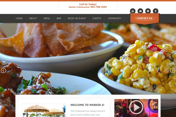 Bistro theme site design template sample