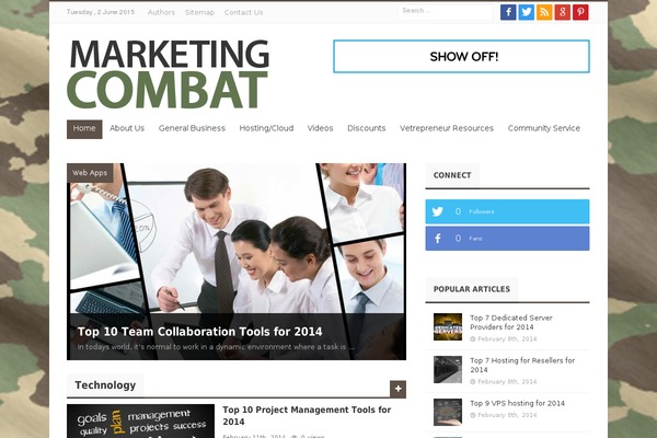 Journal theme site design template sample