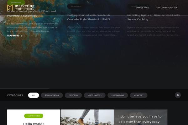 Essenza theme site design template sample