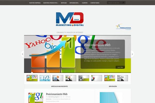 Marketing theme site design template sample