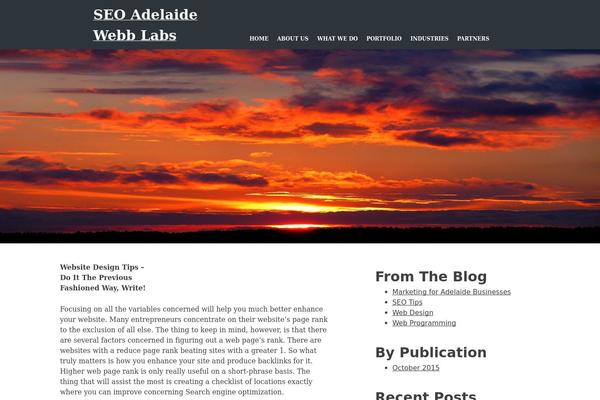 Blue River theme site design template sample