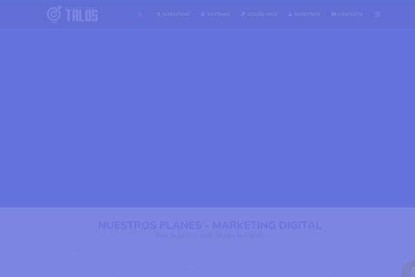 Talos theme site design template sample