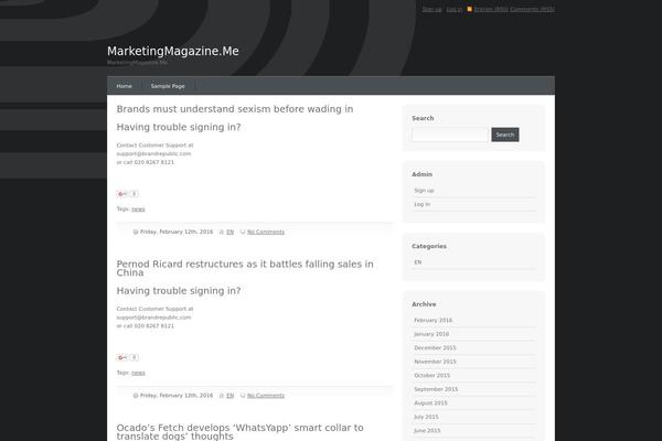 Defusion theme site design template sample