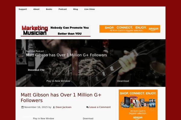marketingmusician.com site used Podcastpro