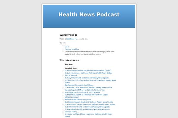 Home theme site design template sample