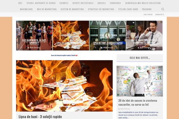 Valenti theme site design template sample