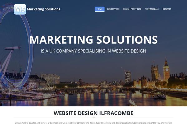 Marketing theme site design template sample