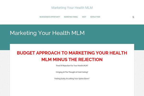 marketingyourhealthmlm.com site used Engrave (Lite)