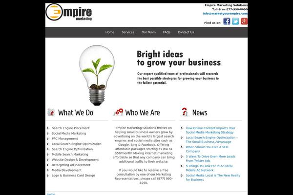 marketyourempire.com site used Theme1302