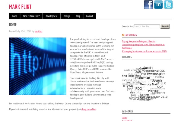 Bones theme site design template sample