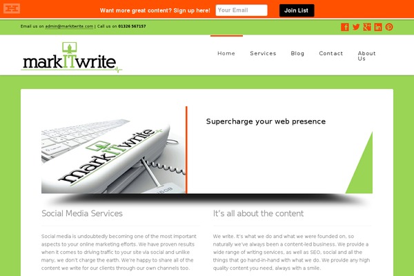 markitwrite.com site used Elite-business