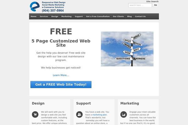 Responsive theme site design template sample
