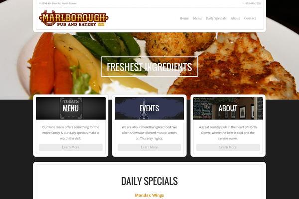 Restaurant theme site design template sample