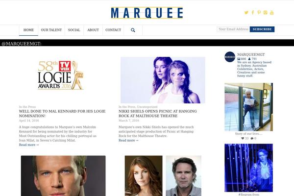 Marquee theme site design template sample