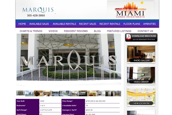 Marquis theme site design template sample