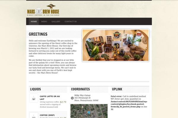 marsbrewhouse.com site used Diner