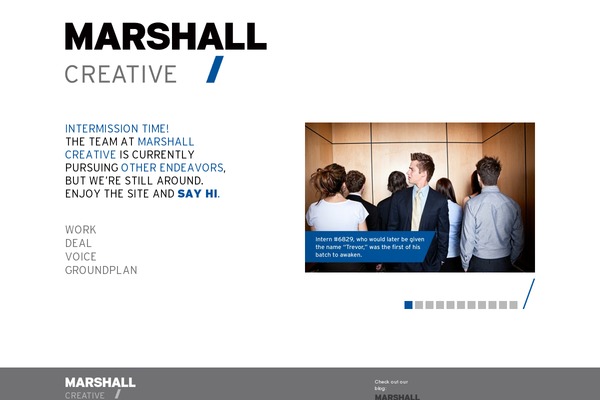 Marshall theme site design template sample