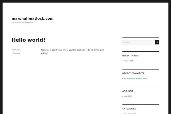 Twenty Sixteen theme site design template sample