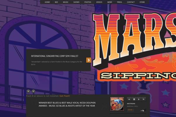 marshallokell.com site used Music-musicians-theme-facebook-app
