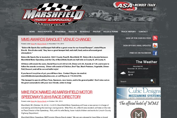 marshfieldspeedway.com site used Marshfield