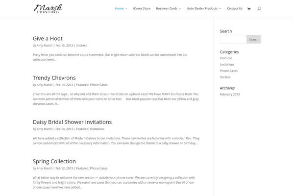 Divi theme site design template sample
