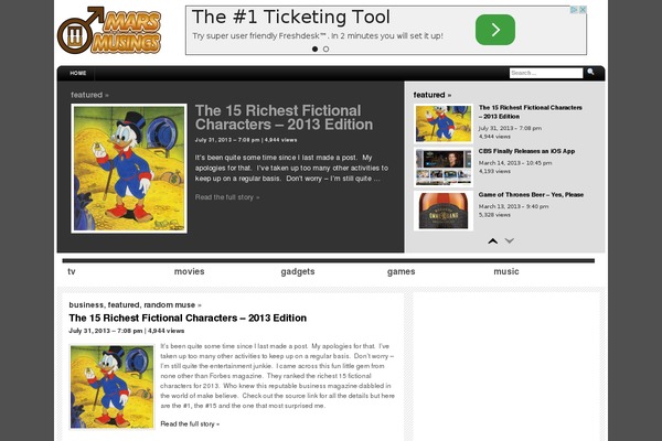 Arthemia theme site design template sample
