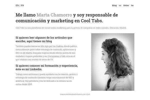 martachamorro.com site used Code