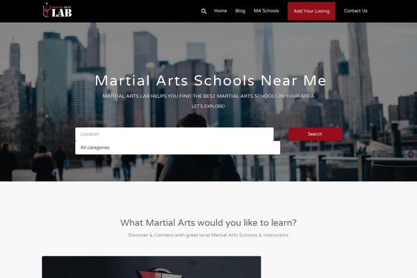 Listify Child theme site design template sample