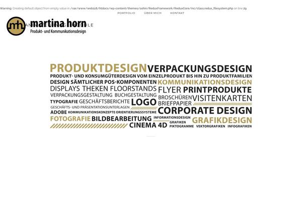 Oshine theme site design template sample