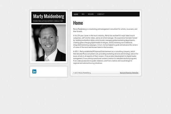 zeeBizzCard theme site design template sample