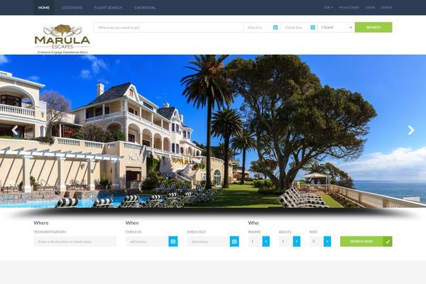 Travelo theme site design template sample