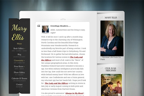 Memoir theme site design template sample