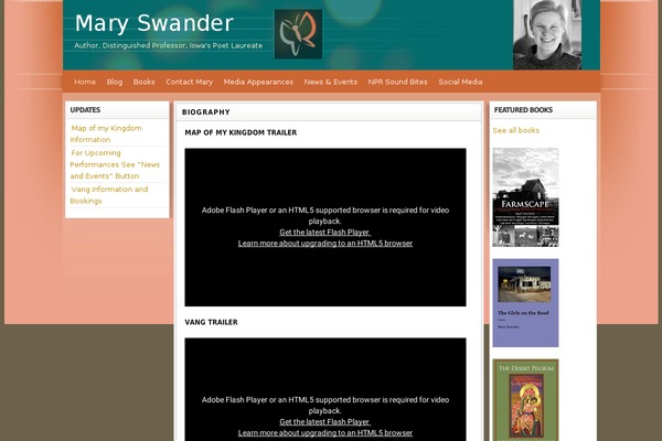 maryswander.com site used Backmybook