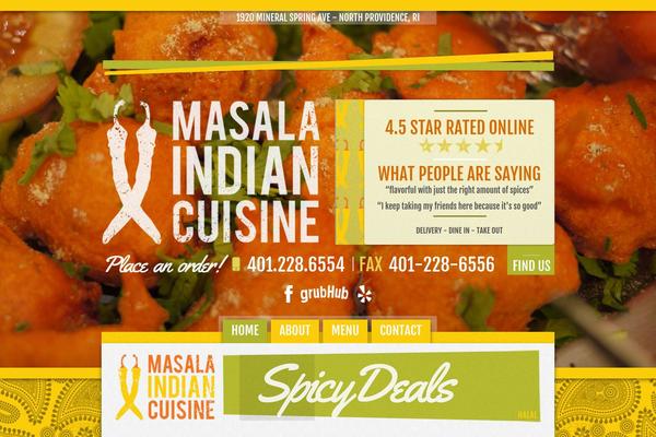 Masala theme site design template sample