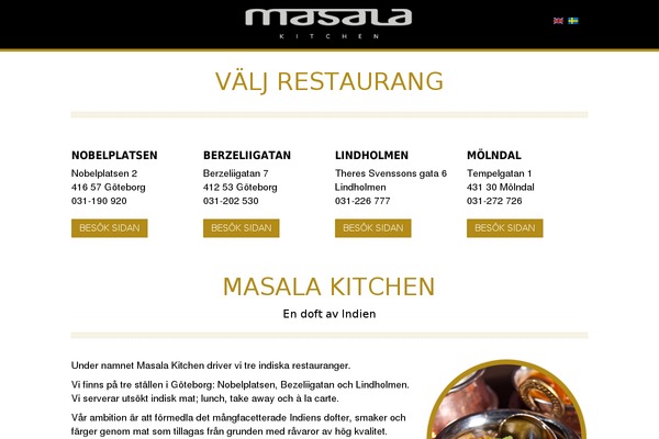 masalakitchen.se site used Masala